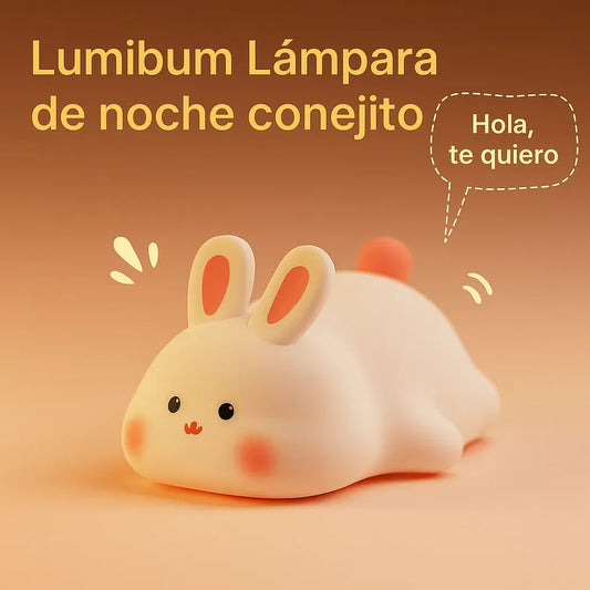LumiBum® – Lámpara Conejito LED Recargable con Luz Cálida y Temporizador