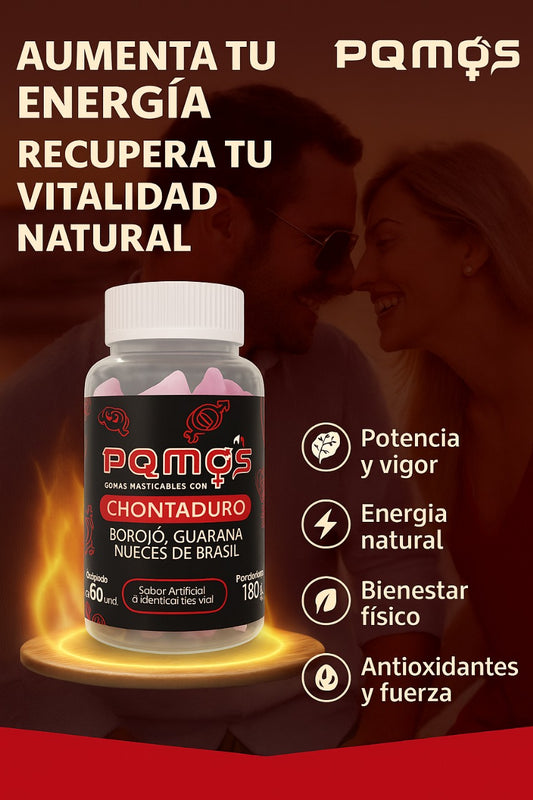 💥 PQMOS Gomas Intensas 🌿 Placer puro. Energía limpia. 100% naturales.